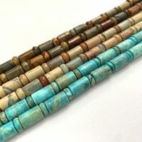 Impression Jasper Beads, Drum, polished, DIY, more colors for choice, 6x10mm, Length:38 cm, Sold By PC