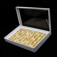 Cinkötvözet ujjgyűrű, Cink ötvözet, a nő, aranysárga, 20x20x3mm, 100PC-k/Box, Által értékesített Box