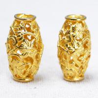 Hollow Brass Beads DIY original color nickel lead & cadmium free Approx 5.5mm Sold By PC