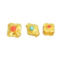 Cink ötvözet távtartó gyöngyök, arany színű aranyozott, DIY & különböző stílusokat a választás, az eredeti szín, nikkel, ólom és kadmium mentes, Lyuk:Kb 1.8mm, Által értékesített PC