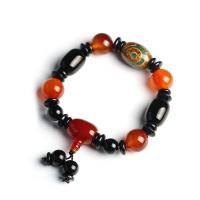 Agate Jewelry Bracelet, Yunnan Red Agate, Unisex, mixed colors, 19.5*14mm,17*13mm, Length:Approx 7.48 Inch, Sold By PC