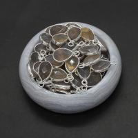 Bijoux Pendentifs en pierres gemmes, laiton, avec pierre gemme, larme, facettes, plus de couleurs à choisir, 9x13mm, Vendu par PC