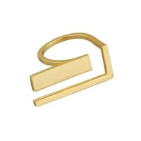 Brass Cuff Finger Ring, plated, Adjustable, more colors for choice, 16.60mm, Sold By PC
