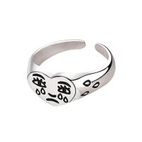 Brass Cuff Finger Ring silver color plated Adjustable 2.30mm Sold By PC