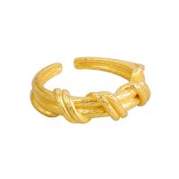 Brass Cuff Finger Ring, plated, Adjustable, more colors for choice, 5.80mm, Sold By PC