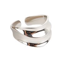 Brass Cuff Finger Ring plated Adjustable & for woman 4.60mm Sold By PC