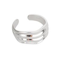Brass Cuff Finger Ring, plated, Adjustable & for woman, more colors for choice, 9.20mm, Sold By PC