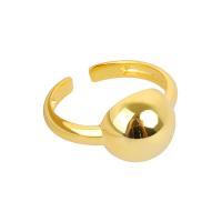 Brass Cuff Finger Ring plated Adjustable & for woman 11mm Sold By PC