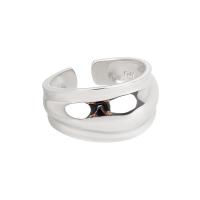 Mässing Cuff finger ring, plated, Justerbar & för kvinna, fler färger för val, 11mm, Säljs av PC