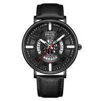 SMAEL® Men Jewelry Watch, Tibetan Style, with PU Leather & Stainless Steel, plated, Life water resistant & fashion jewelry & for man, more colors for choice, nickel, lead & cadmium free, 20x16mm, Sold By PC