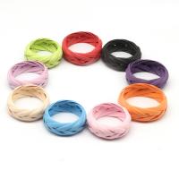 PU Leather Finger Ring, for woman, multi-colored, 200x200x30mm, 100PCs/Bag, Sold By Bag
