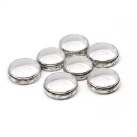 Zinc Alloy prst prsten, Zinek, unisex, stříbro, 200x200x30mm, 100PC/Bag, Prodáno By Bag