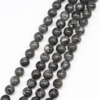 Natural Labradorite Beads, Round, DIY & different size for choice, black, Sold Per 38 cm Strand