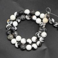 Zebra Jaspis Perle, rund, DIY & verschiedene Größen vorhanden, gemischte Farben, verkauft per 38 cm Strang