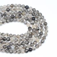 Natürliche Drachen Venen Achat Perlen, Drachenvenen Achat, rund, DIY & verschiedene Größen vorhanden, Kaffeefarbe, verkauft per 38 cm Strang