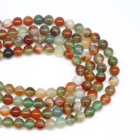Achat Perlen, Malachit Achat, rund, DIY & verschiedene Größen vorhanden, gemischte Farben, verkauft per 38 cm Strang