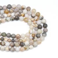 Bambus Achat Perle, rund, DIY & verschiedene Größen vorhanden, gemischte Farben, verkauft per 38 cm Strang