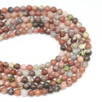 Natural Jade Beads, Jade Plum Blossom, Round, DIY & different size for choice, pink, Sold Per 38 cm Strand