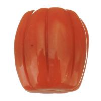 Natural Coral Beads, carved, reddish orange, 15x15x15mm, Hole:Approx 1.5mm, Sold By PC