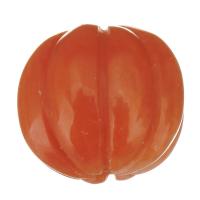 Natural Coral Beads, carved, reddish orange, 14x13x14mm, Hole:Approx 1mm, Sold By PC