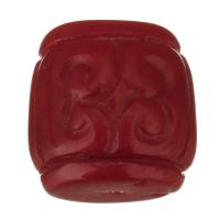 Natural Coral Beads, carved, red, 16x15x16mm, Hole:Approx 1.5mm, Sold By PC