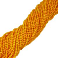 Natural Coral Beads, Round, DIY, yellow, 3mm, Hole:Approx 0.5mm, Length:Approx 16 Inch, 10Strands/Lot, Approx 151PCs/Strand, Sold By Lot