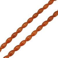 Natural Coral Beads, Oval, reddish orange, 10x6x6mm, Hole:Approx 0.5mm, Approx 40PCs/Strand, Sold Per Approx 16 Inch Strand