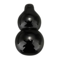 Crna Obsidian perle, Opsidijan, Calabash, crn, 22x40x22mm, Prodano By PC