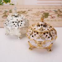 Traditional Ceramic Inserted Burner Incense Seat Zinc Alloy plated for home and office & durable nickel lead & cadmium free Sold By PC