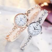 Damen Armbanduhr, Eisen, mit Glas & Edelstahl, für Frau & mit Strass, keine, frei von Nickel, Blei & Kadmium, 180x6x6mm, verkauft von PC