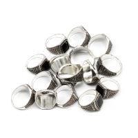 Zink Alloy Finger Ring, Unisex & emalj, silver, 200x200x30mm, 100PC/Bag, Säljs av Bag
