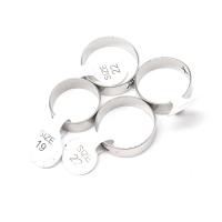 Zinc Alloy prst prsten, Zinek, pro ženy, stříbro, 200x200x30mm, 100PC/Bag, Prodáno By Bag