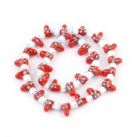 Refined Lampwork Beads, Socks, printing, DIY, more colors for choice, 14x13mm, Hole:Approx 1.5mm, 10PCs/Bag, Sold By Bag