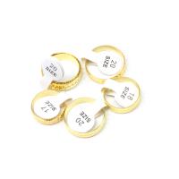 Zinc Alloy prst prsten, Zinek, pro ženy, zlatý, 200x200x30mm, Otvor:Cca 1mm, 100PC/Bag, Prodáno By Bag