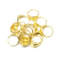 Zinc Alloy prst prsten, Zinek, pro ženy, zlatý, 200x200x30mm, 100PC/Bag, Prodáno By Bag