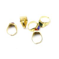 Zinc Alloy prst prsten, Zinek, s Pryskyřice, pro ženy, zlatý, 200x200x30mm, 100PC/Bag, Prodáno By Bag