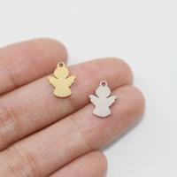 Stainless Steel Pendants, Angel, plated, fashion jewelry & DIY & Unisex, more colors for choice, 10PCs/Bag, Sold By Bag