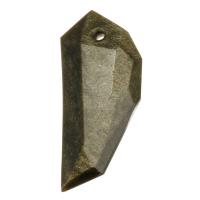 Gold Obsidian Pendant, faceted, 18x40x8mm, Hole:Approx 2.5mm, Sold By PC