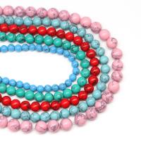 Türkis Perlen, Synthetische Türkis, rund, DIY & verschiedene Größen vorhanden, keine, Länge:38 cm, verkauft von PC