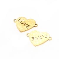 Stainless Steel Connector, Heart, more colors for choice, 13x18x1mm, Sold By PC