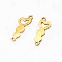 Stainless Steel Connector, Heart, more colors for choice, 18x17x1mm, Sold By PC