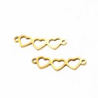 Stainless Steel Connector, Heart, more colors for choice, 6x21x1mm, Sold By PC
