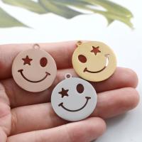 Stainless Steel Pendants Smiling Face plated fashion jewelry & DIY & Unisex Sold By PC