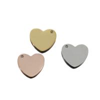 Stainless Steel Heart Pendants plated fashion jewelry & DIY & Unisex Sold By Bag