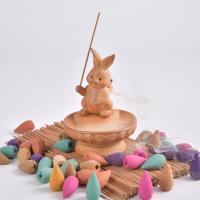 Backflow Incense Burner Purple Clay Rabbit plated for home and office & durable Sold By PC