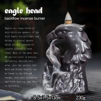 Backflow Incense Burner, Porcelain, plated, for home and office & durable, 130x85mm, Sold By PC