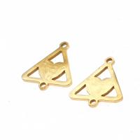 Stainless Steel Connector, Triangle, more colors for choice, 16x15x1mm, Sold By PC