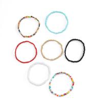 Glasperlen Armband, Seedbead, handgemacht, elastisch & für Frau, gemischte Farben, Länge:6.2 ZollInch, verkauft von setzen