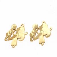 Stainless Steel Connector, Mother and Baby, more colors for choice, 23x12x1mm, Sold By PC