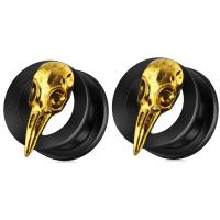 Piercing Tunnel, Stainless Steel, Bird, plated, Unisex & different size for choice, black, Sold By PC